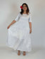 TE APA TIERED DRESS - MOTHER OF PEARL