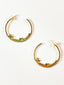 ISLAND QUEEN GOLD FILLED DROP HOOP EARRINGS