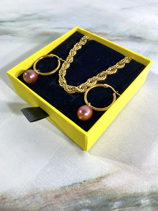 Lina Rope Chain 14K Lux Jewellery Box Set